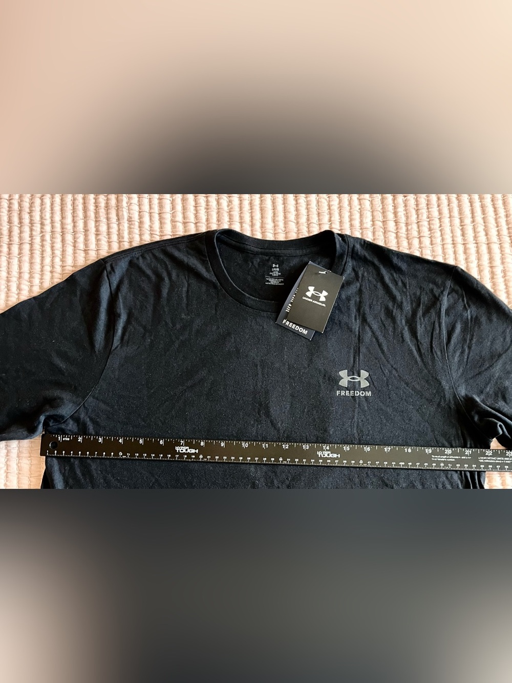 New Under Armour Black Freedom Black Short Sleeve tee t shirt size large - Picture 6 of 7